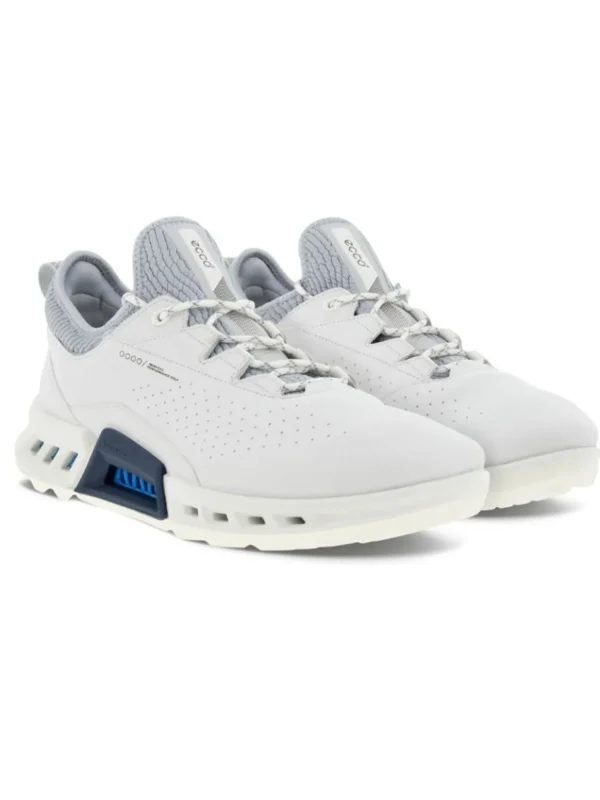 Men Ecco Mens Golf Shoes< Biom C4 Golf Shoes - White/Concrete