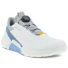 Men Ecco Mens Golf Shoes< M Biom Hybrid 4 Boa Golf Shoes - White/Retro Blue