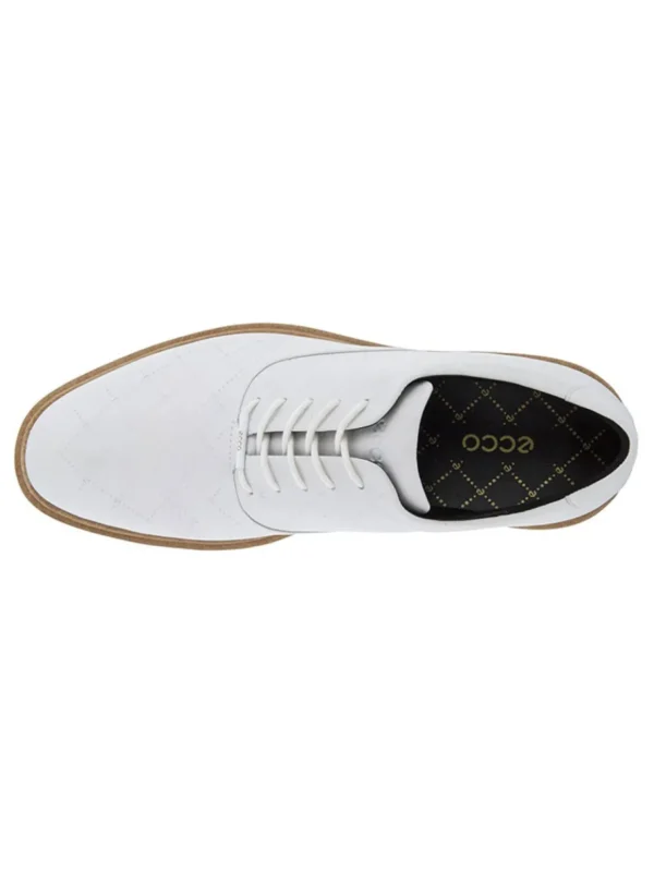 Men Ecco Mens Golf Shoes< M Classic Golf Shoes - White