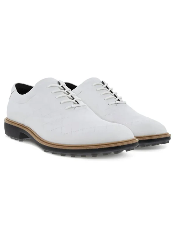 Men Ecco Mens Golf Shoes< M Classic Golf Shoes - White