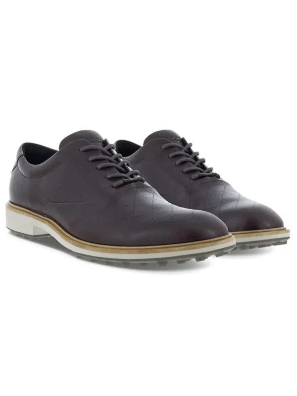 Men Ecco Mens Golf Shoes< M Classic Golf Shoes - Mocha