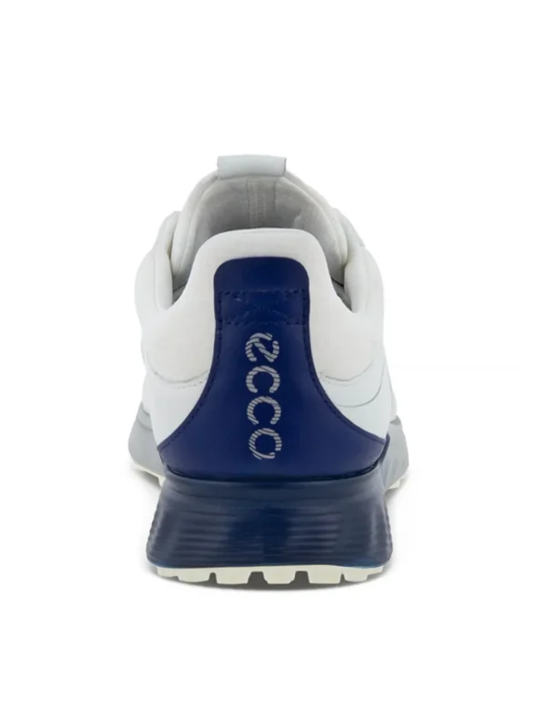 Men Ecco Mens Golf Shoes< M S-Three Boa Golf Shoes - White/Blue