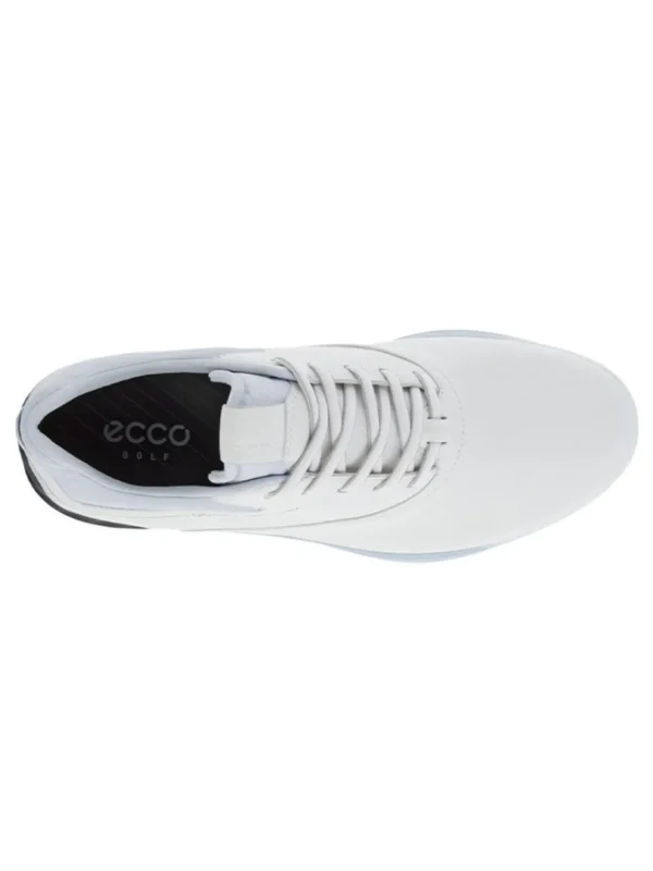 Men Ecco Mens Golf Shoes< M S-Three Golf Shoes - White/Black