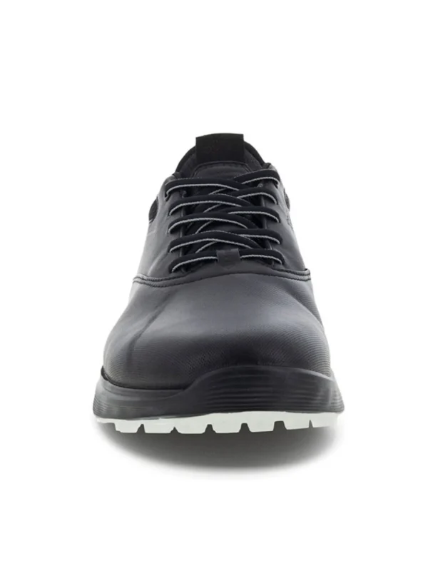 Men Ecco Mens Golf Shoes< M S-Three Golf Shoes - Black/Concrete