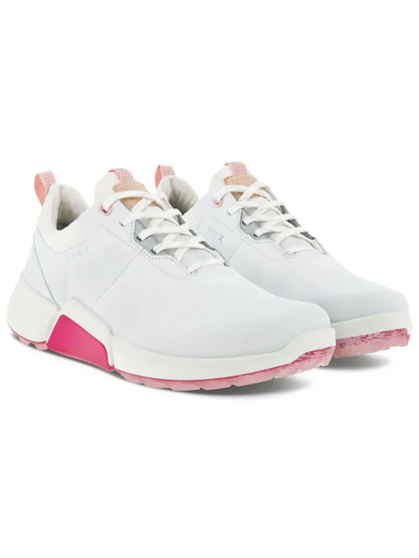 Women Ecco Womens Golf Shoes< W Biom Hybrid 4 Golf Shoes - White/Silver/Pink