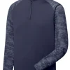 Men FootJoy Jumpers< Camo Colour Block Midlayer (Athletic Fit) - Navy