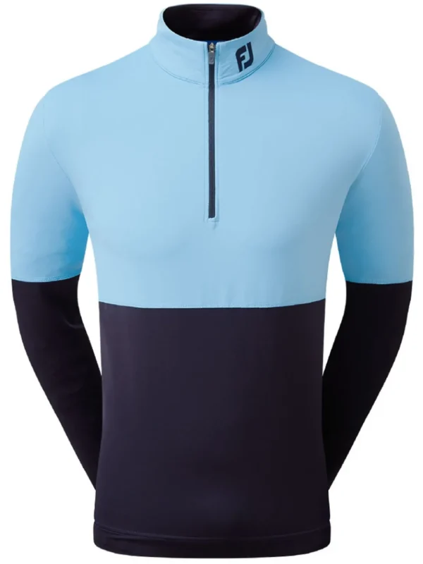 Men FootJoy Jumpers< Colour Block Midlayer (Athletic Fit) - True Blue/Navy