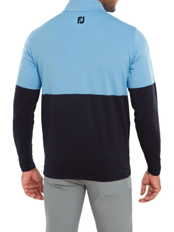 Men FootJoy Jumpers< Colour Block Midlayer (Athletic Fit) - True Blue/Navy