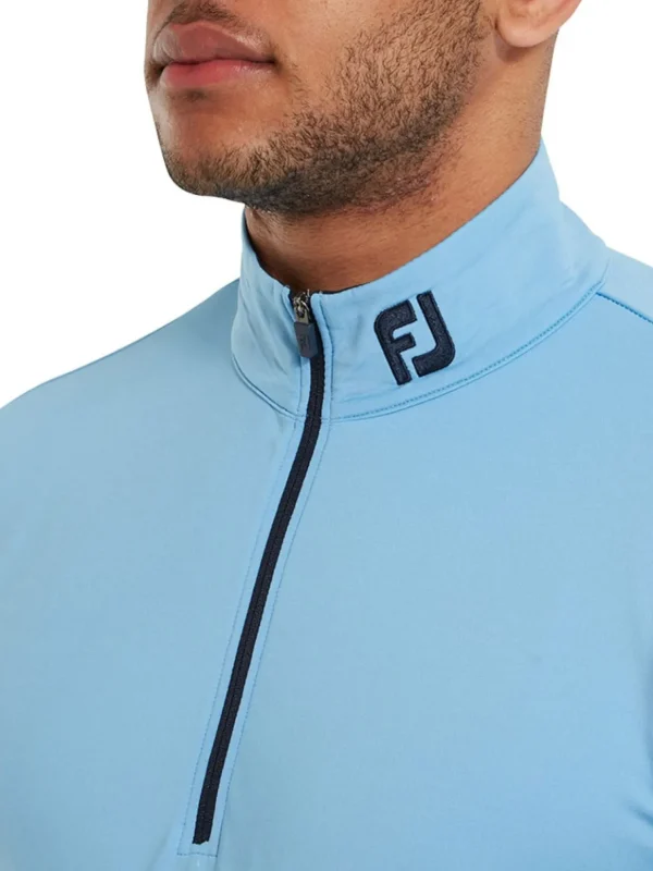 Men FootJoy Jumpers< Colour Block Midlayer (Athletic Fit) - True Blue/Navy