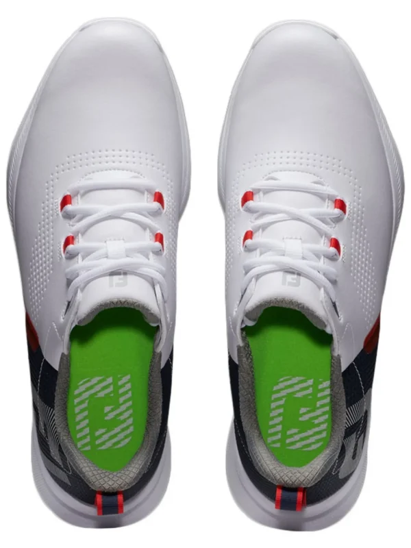 Men FootJoy Mens Golf Shoes< Fuel Golf Shoes - White/Navy