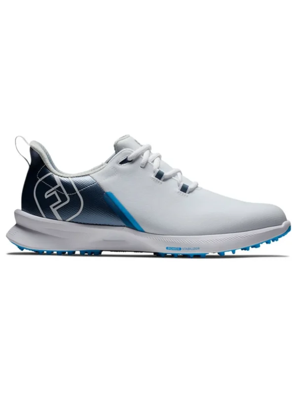 Men FootJoy Mens Golf Shoes< Fuel Sport Golf Shoes - White/Navy