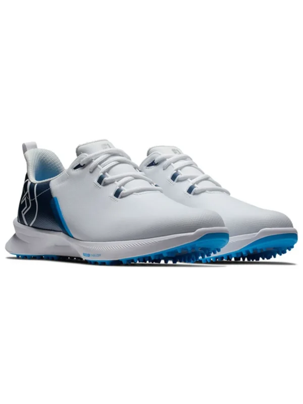 Men FootJoy Mens Golf Shoes< Fuel Sport Golf Shoes - White/Navy