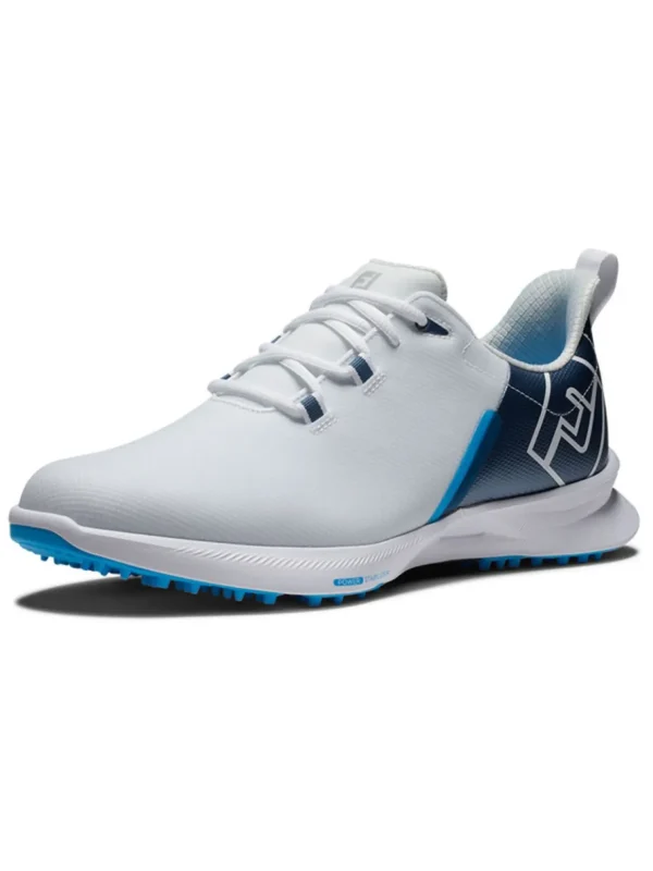 Men FootJoy Mens Golf Shoes< Fuel Sport Golf Shoes - White/Navy