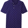 Kids FootJoy Shirts< Junior Golf Print Polo - Navy