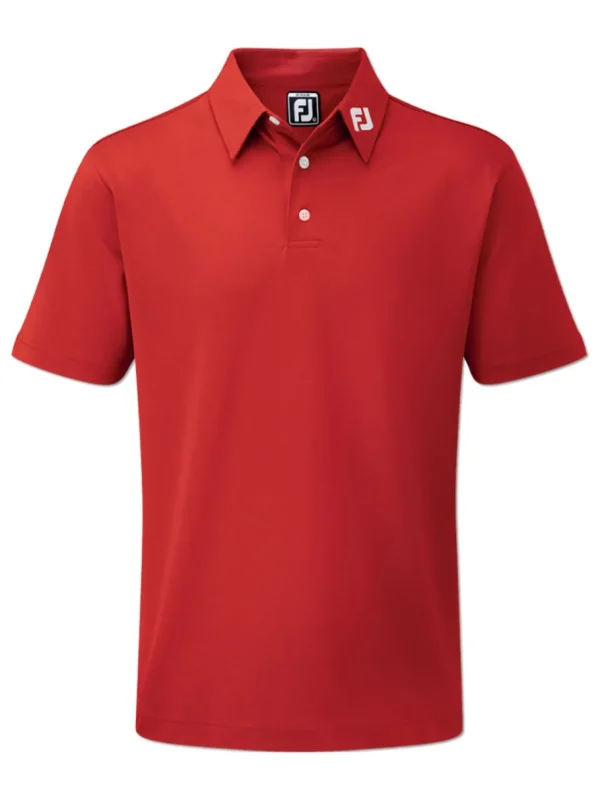 Kids FootJoy Shirts< Junior Solid Pique Polo - Red