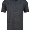 Men FootJoy Shirts< Lisle Geo Print Golf Shirt - Black/Grey/White