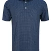 Men FootJoy Shirts< Lisle Geo Print Golf Shirt - Navy/Light Blue/White