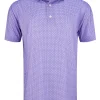 Men FootJoy Shirts< Lisle Geo Print Golf Shirt - Violet/Black/White