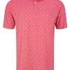 Men FootJoy Shirts< Lisle Paisey Print Golf Shirt (Athletic Fit) - Cape Red/Grey