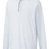 Men FootJoy Shirts< Long Sleeve Sun Protection Polo - White