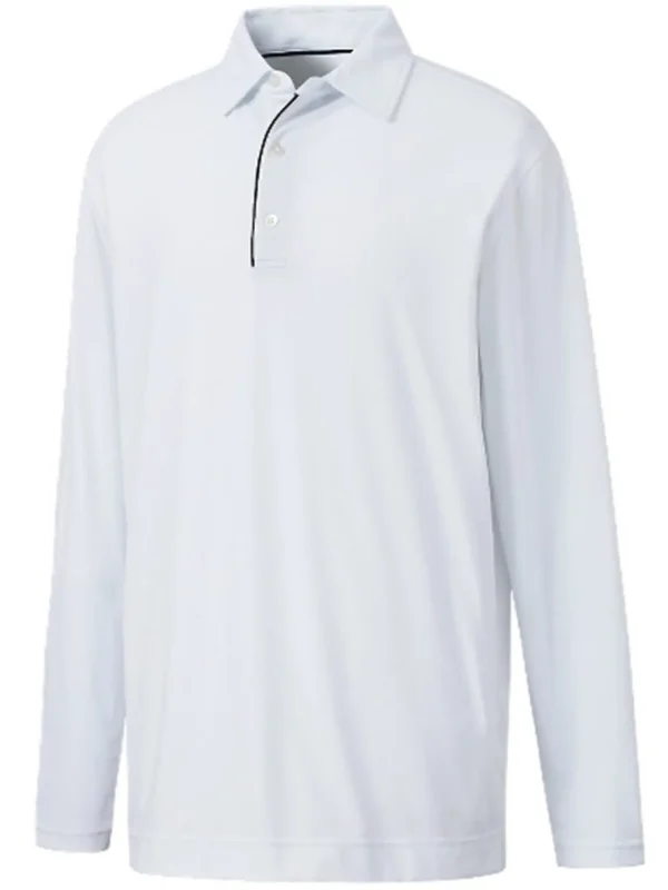 Men FootJoy Shirts< Long Sleeve Sun Protection Polo - White