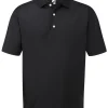 Men FootJoy Shirts< Stretch Pique Golf Shirt - Black