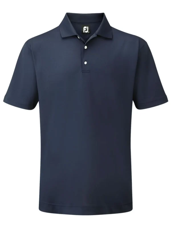 Men FootJoy Shirts< Stretch Pique Golf Shirt - Navy