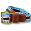 FootJoy Belts< Striped Braided Belt - True Blue/Navy/White