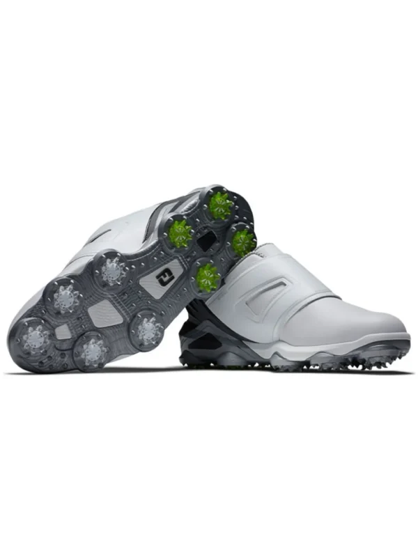 Men FootJoy Mens Golf Shoes< Tour Alpha Boa Golf Shoes - White/Grey/Lime