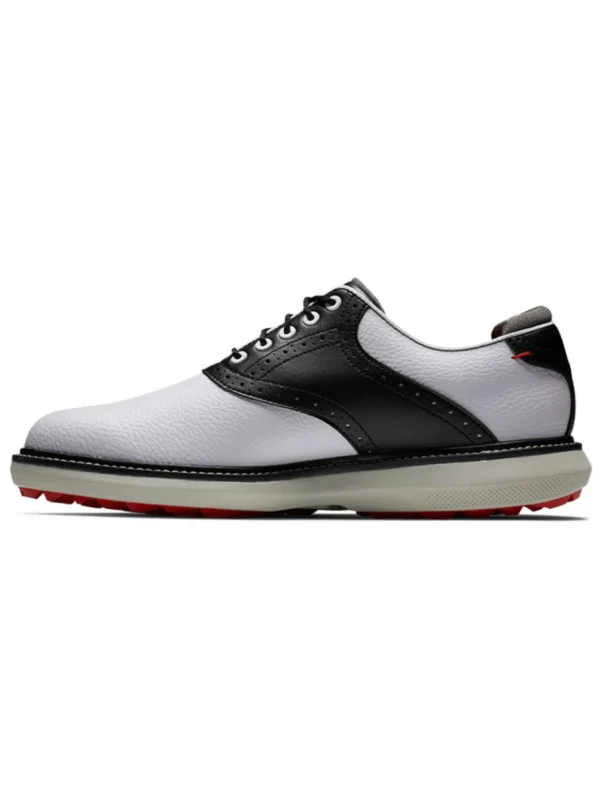 Men FootJoy Mens Golf Shoes< Traditions Spikeless Golf Shoes - White/Black