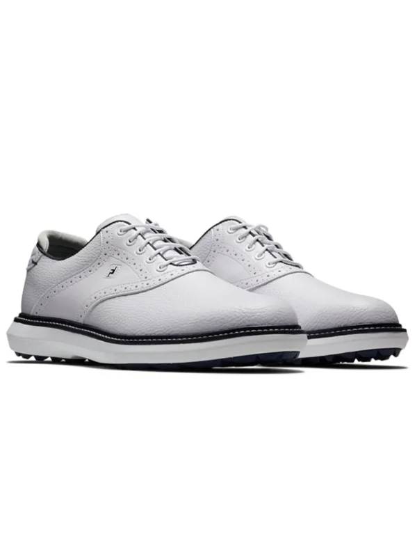 Men FootJoy Mens Golf Shoes< Traditions Spikeless Golf Shoes - White