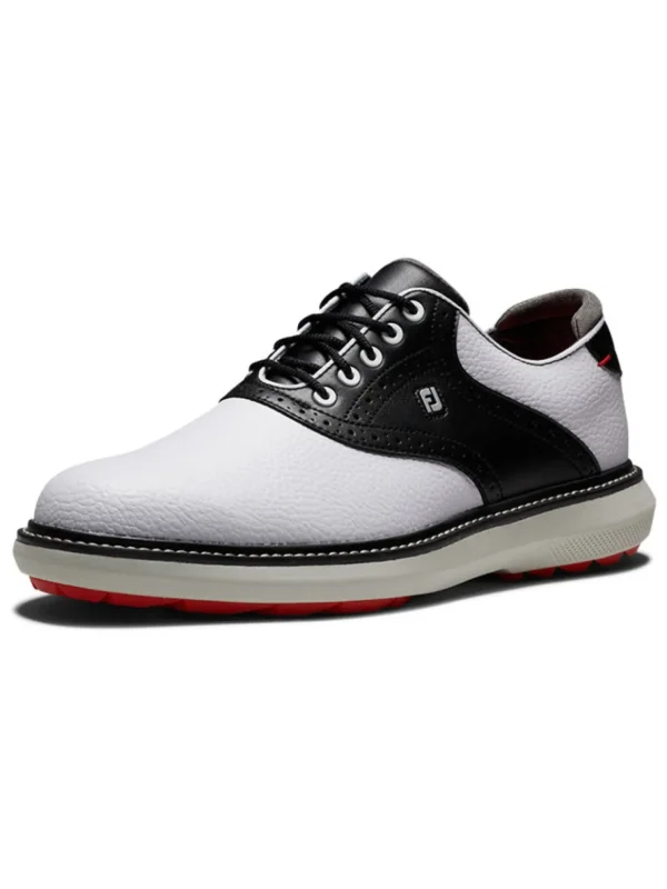 Men FootJoy Mens Golf Shoes< Traditions Spikeless Golf Shoes - White/Black