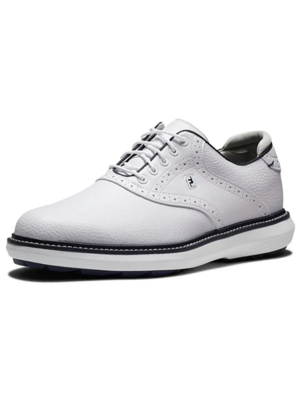 Men FootJoy Mens Golf Shoes< Traditions Spikeless Golf Shoes - White