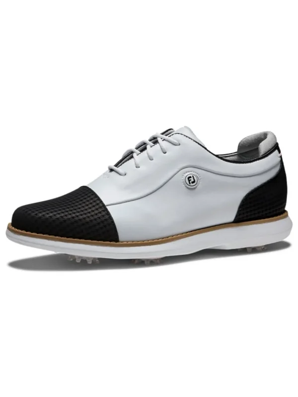 Women FootJoy Womens Golf Shoes< Women'S Fj Traditions '22 Golf Shoes - White/Black