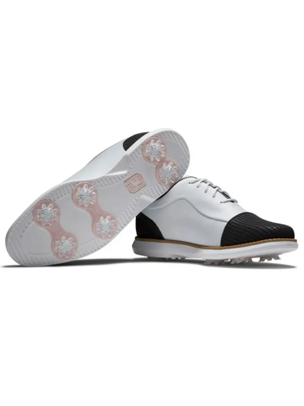 Women FootJoy Womens Golf Shoes< Women'S Fj Traditions '22 Golf Shoes - White/Black