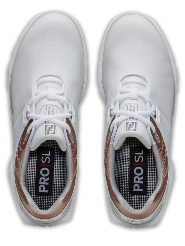 Women FootJoy Womens Golf Shoes< Women'S Pro Sl Golf Shoes - White/Rose