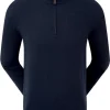 Men FootJoy Jumpers< Wool Blend 1/2 Zip Pullover - Navy