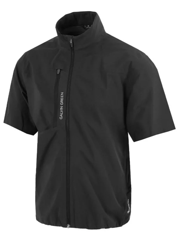 Men Galvin Green Wind & Rain Wear< Axl Gore-Tex Paclite Short Sleeve Rain Jacket - Black