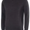 Men Galvin Green Jumpers< Carl V-Neck Sweater - Black Melange