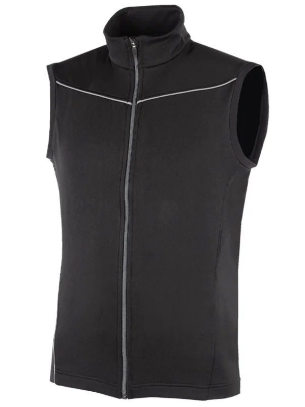 Men Galvin Green Vests< Davon Insula Vest - Black/Sharkskin