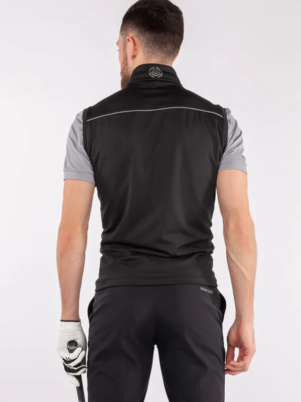 Men Galvin Green Vests< Davon Insula Vest - Black/Sharkskin