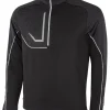 Men Galvin Green Jumpers< Daxton Insula Half-Zip - Black/Granite Grey/White