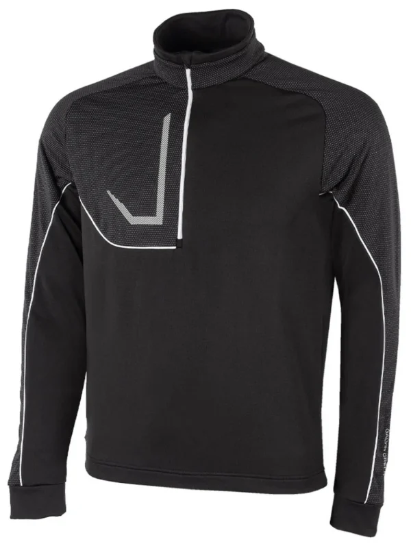 Men Galvin Green Jumpers< Daxton Insula Half-Zip - Black/Granite Grey/White