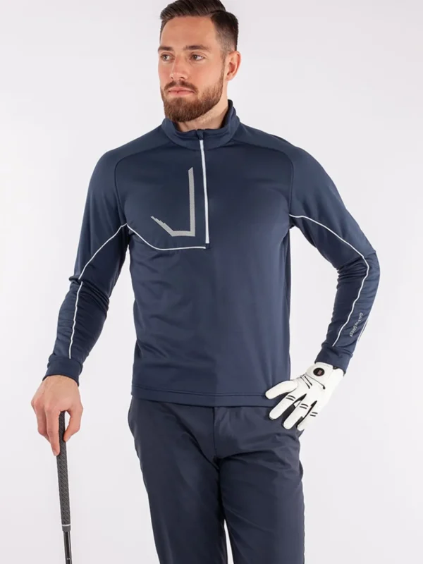 Men Galvin Green Jumpers< Daxton Insula Half-Zip - Navy/Ensign Blue/White