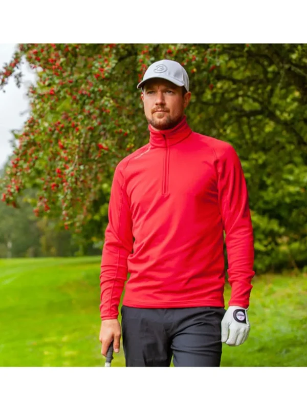 Men Galvin Green Jumpers< Drake Insula Half-Zip - Red