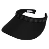 Glove It Visors< Bling Crystal Square Clip Visor - Black