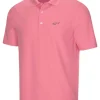 Men Greg Norman Shirts< Classic Pique Shark Polo - Pink Cure