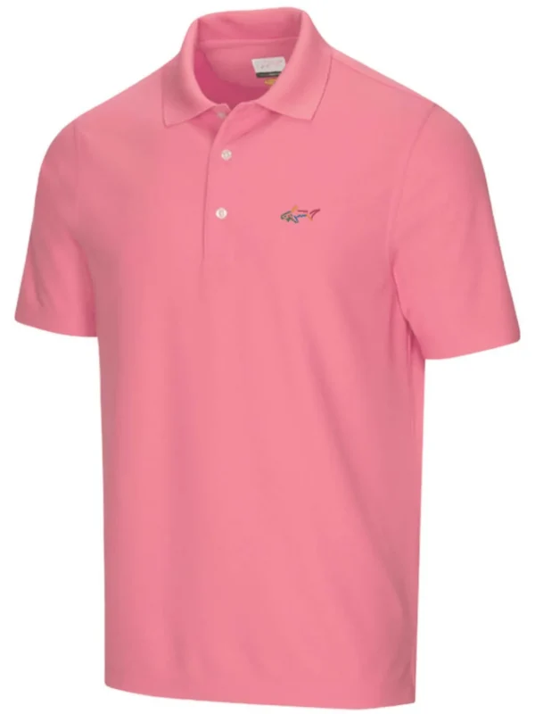 Men Greg Norman Shirts< Classic Pique Shark Polo - Pink Cure