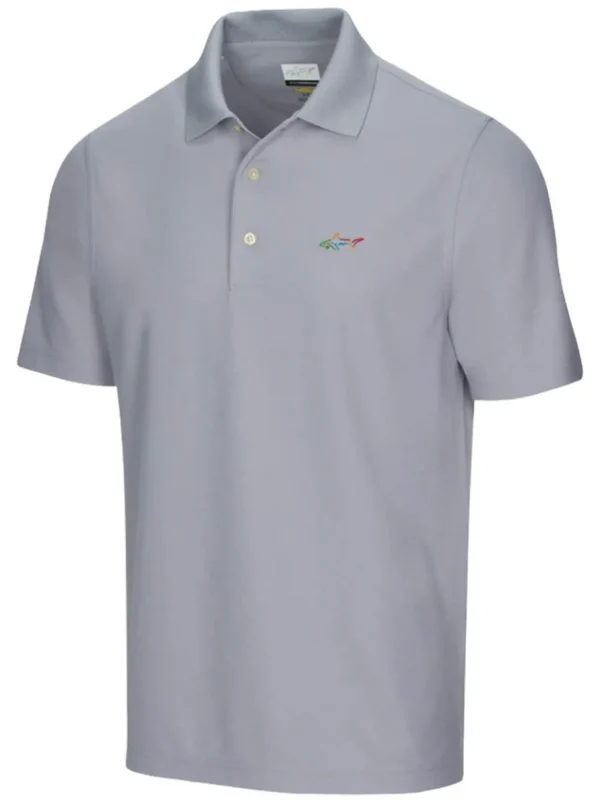 Men Greg Norman Shirts< Classic Pique Shark Polo - Sterling