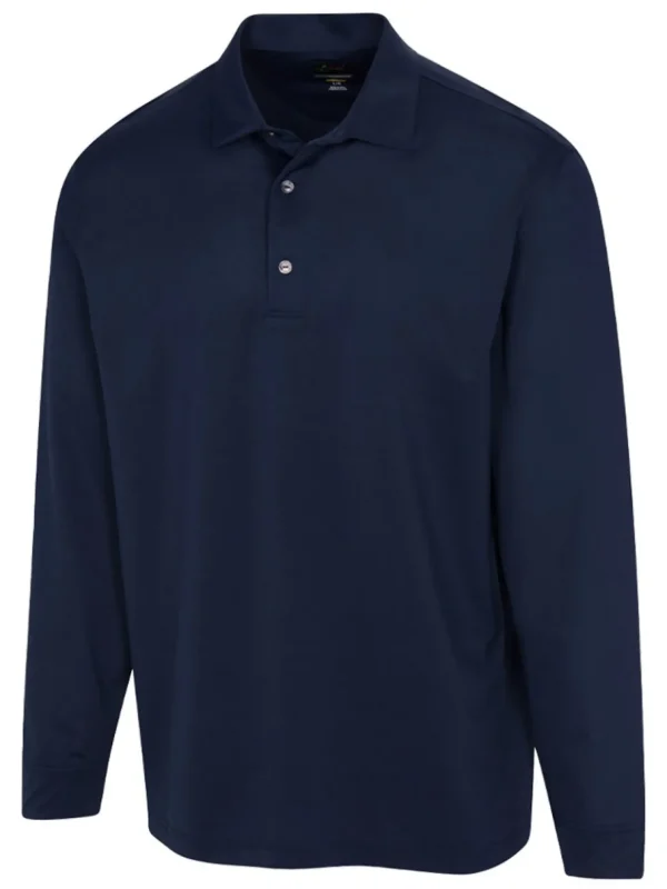 Men Greg Norman Shirts< Freedom Long Sleeve Polo - Navy